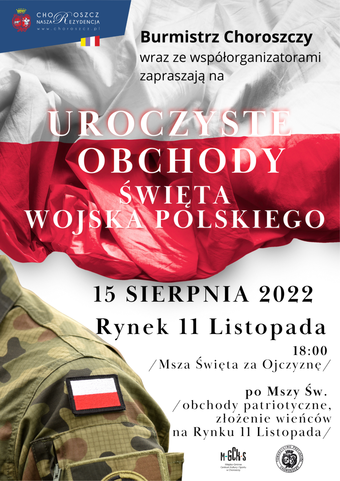 Uroczyste Obchody Święta Wojska Polskiego - M-GCKiS W CHOROSZCZY